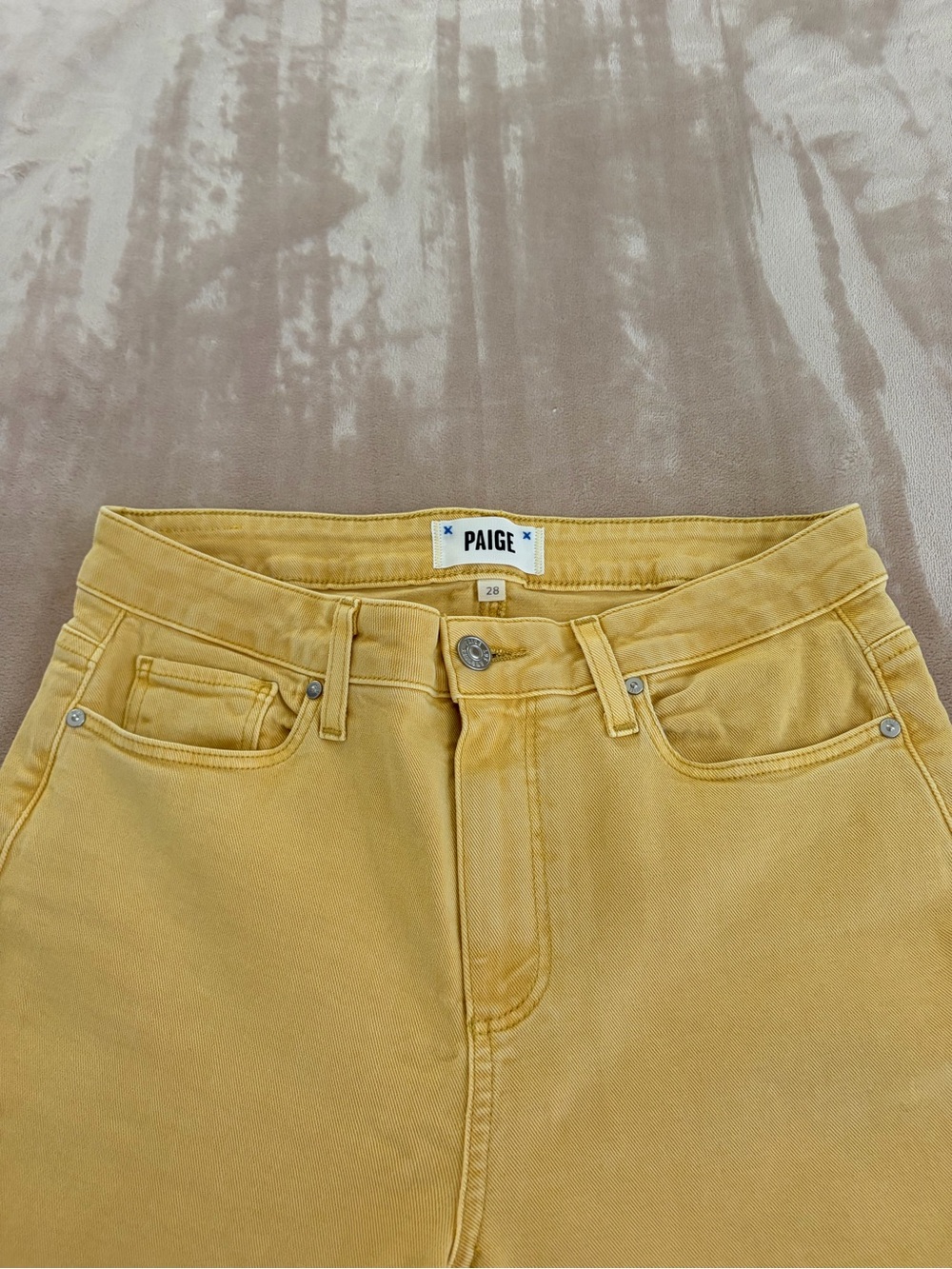 PAIGE High-Rise Cindy Cropped Jeans in Warm Yellow